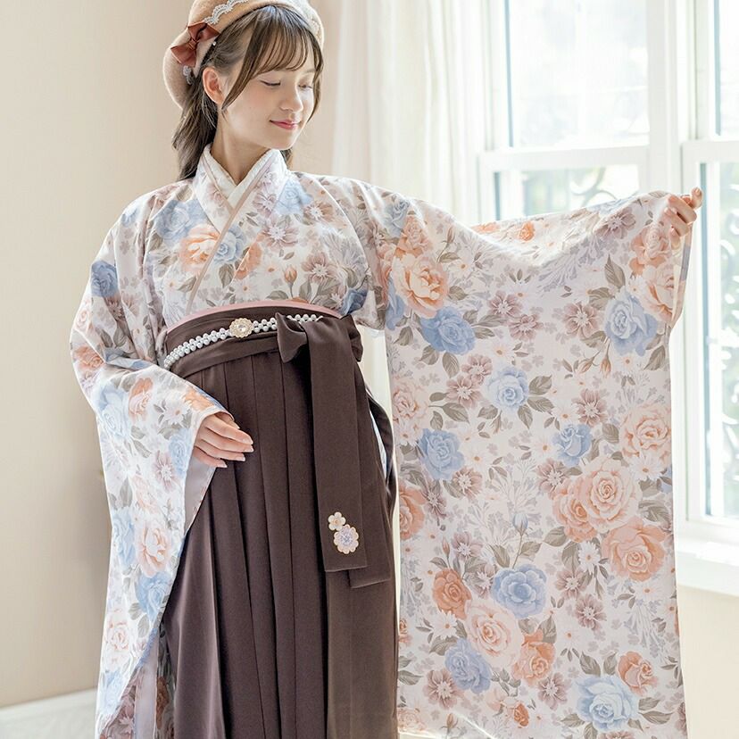 送料無料【卒服最終セール超目玉】卒業式 卒園式 袴一体型着物