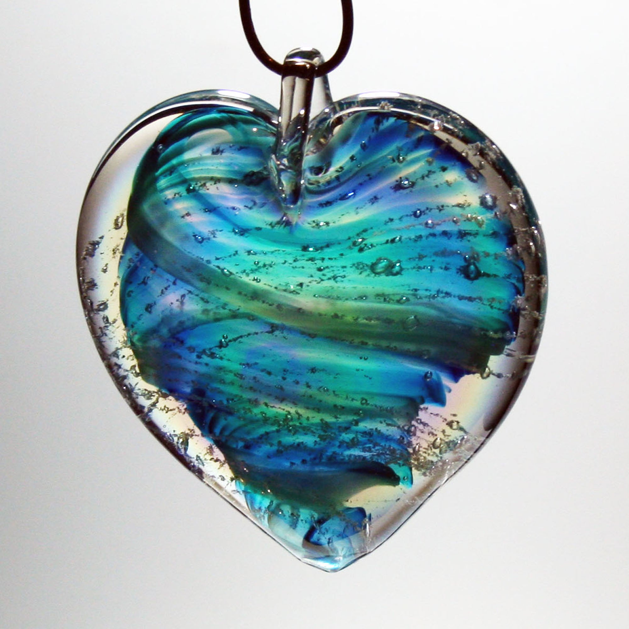 Memorial Heart/Oval Sun Catcher - Kevin Fulton Glass Memorials