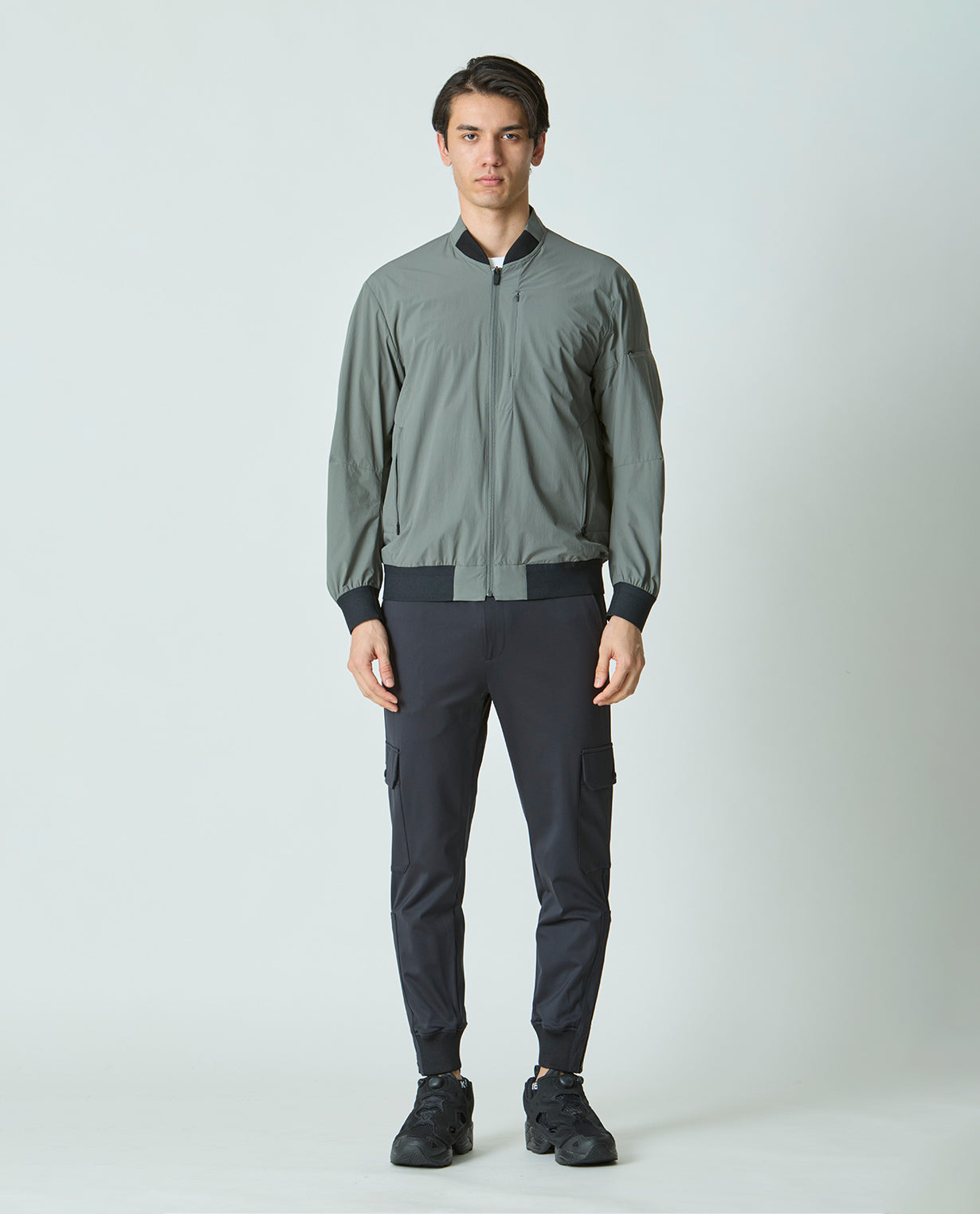 671_A 4WAYストレッチ ボックスMA-1ジャケット (モスグレー) – K-3B