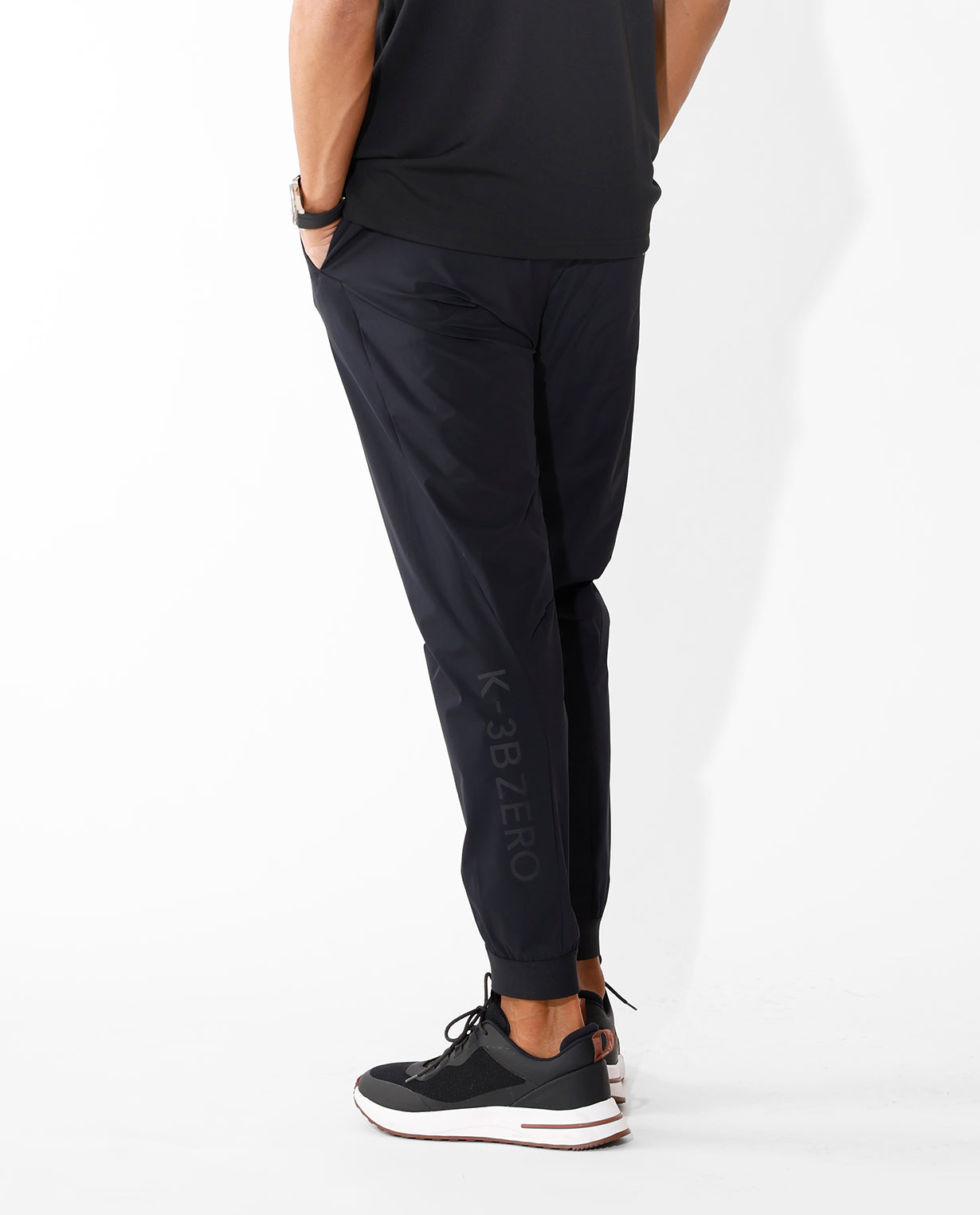 0_144_RG アクティブジョガーパンツ (ブラック×ブラック) – K-3B
