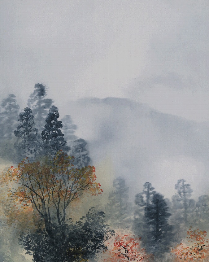 吉井大起 秋景山水 | 掛軸(掛け軸)販売／表装ご依頼は掛軸いっぷく掛軸