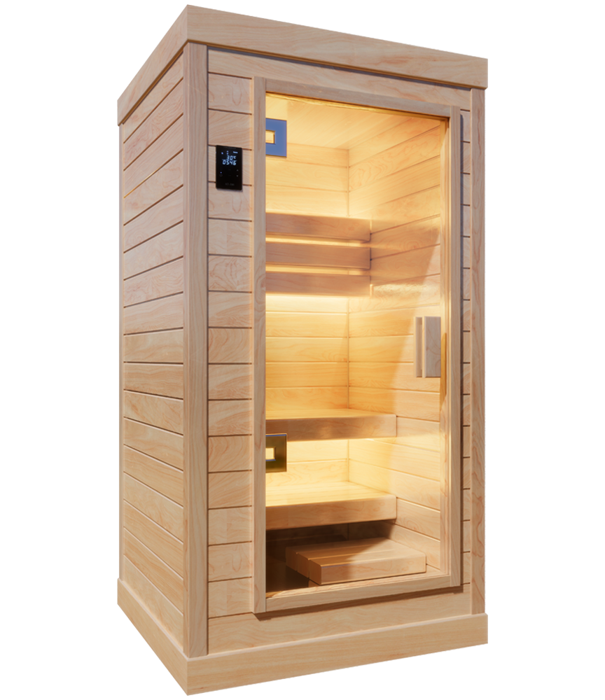 電気】ガラスドア ~ MySauna Box Type 1名用 – 屋内用サウナ