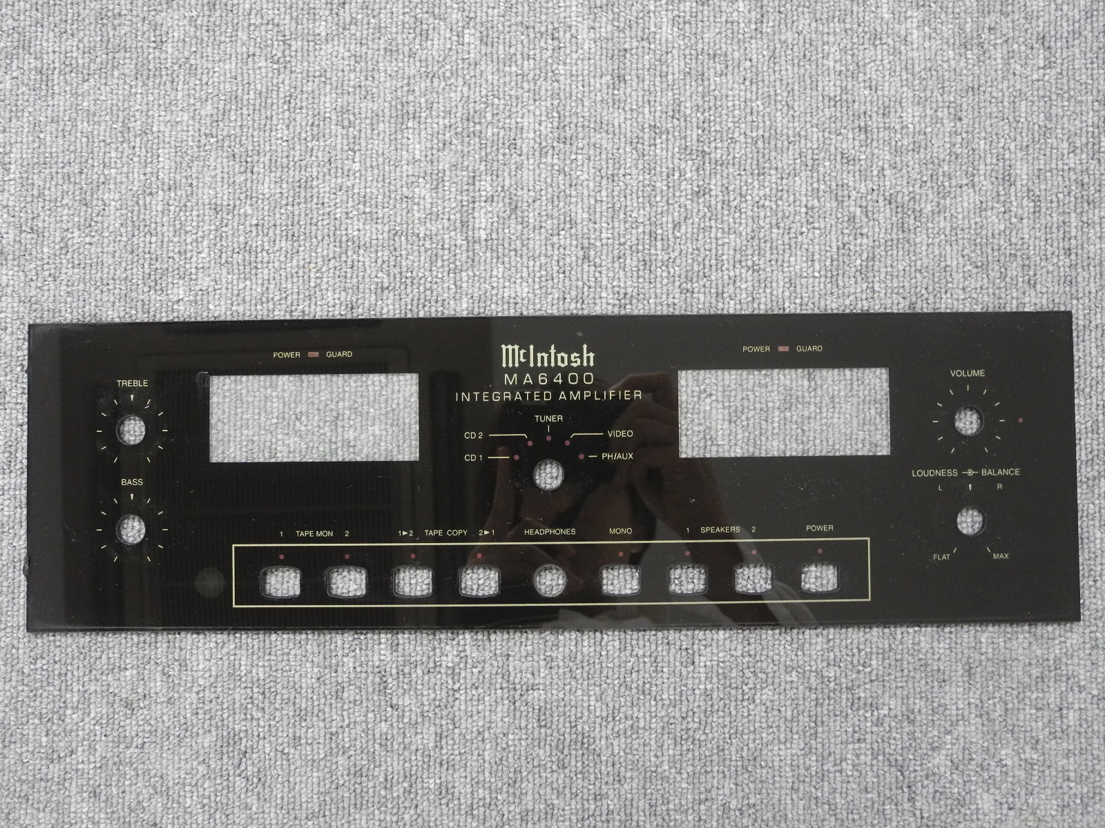 マッキントッシュ アンプのフロントパネル(ガラスパネル)の販売(中古品)