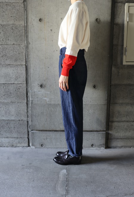 atelier naruse アトリエナルセ / コットンデニムペックトップパンツ