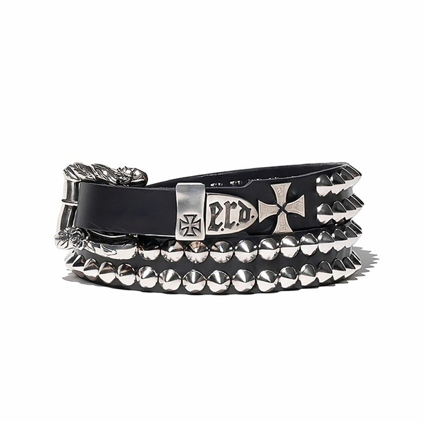Enfants Riches Deprimes Cross-Plaque Studded Belt アンファン