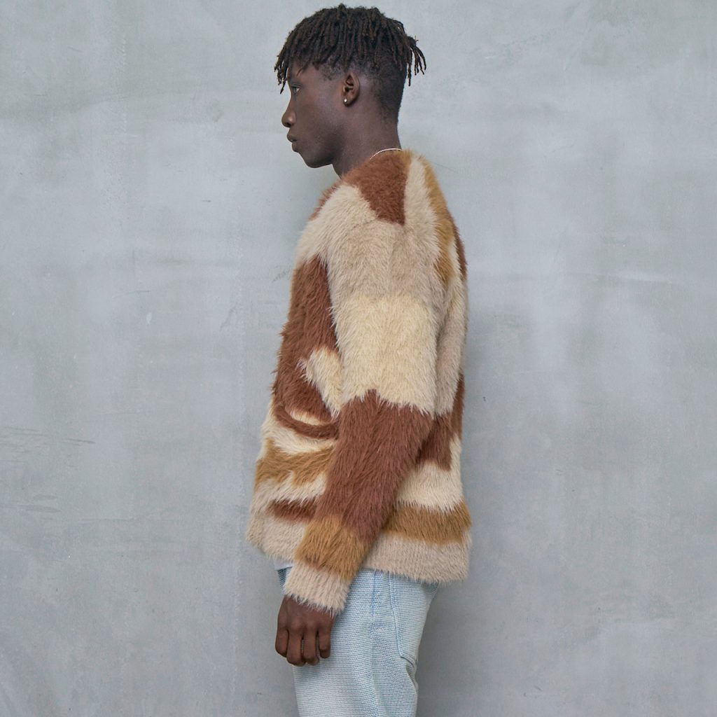 MLVINCE(メルヴィンス)24AW/秋冬 刺し子デニム&シャギーカーディガンが