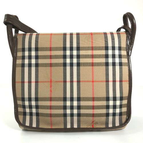 バーバリー ショルダーバッグ ノバチェック ホースロゴ ヴィンテージ
