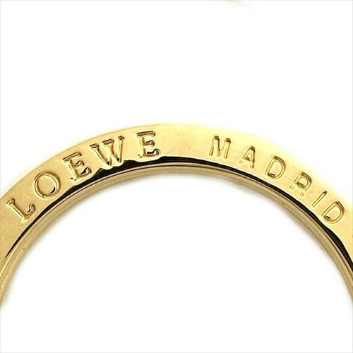 ロエベ LOEWE タッセル チャーム レザー ワインレッド ゴールド金具