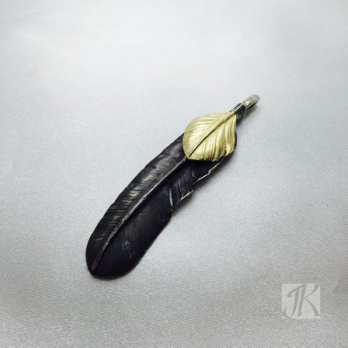 フェザーペンダント燻し(いぶし)加工