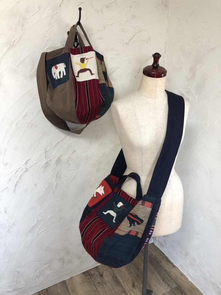 ミャンマー・ナガ族の手刺繍布シリーズ。6月のバッグ展で大放出 | kibi