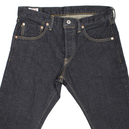 鬼デニム15ozストレッチリラックステーパードジーンズ