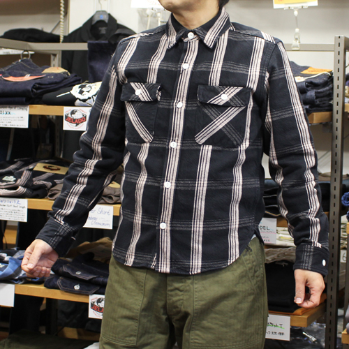 JELADO(ジェラード)ネルシャツ(ユニオンワーカーシャツ)ショート丈