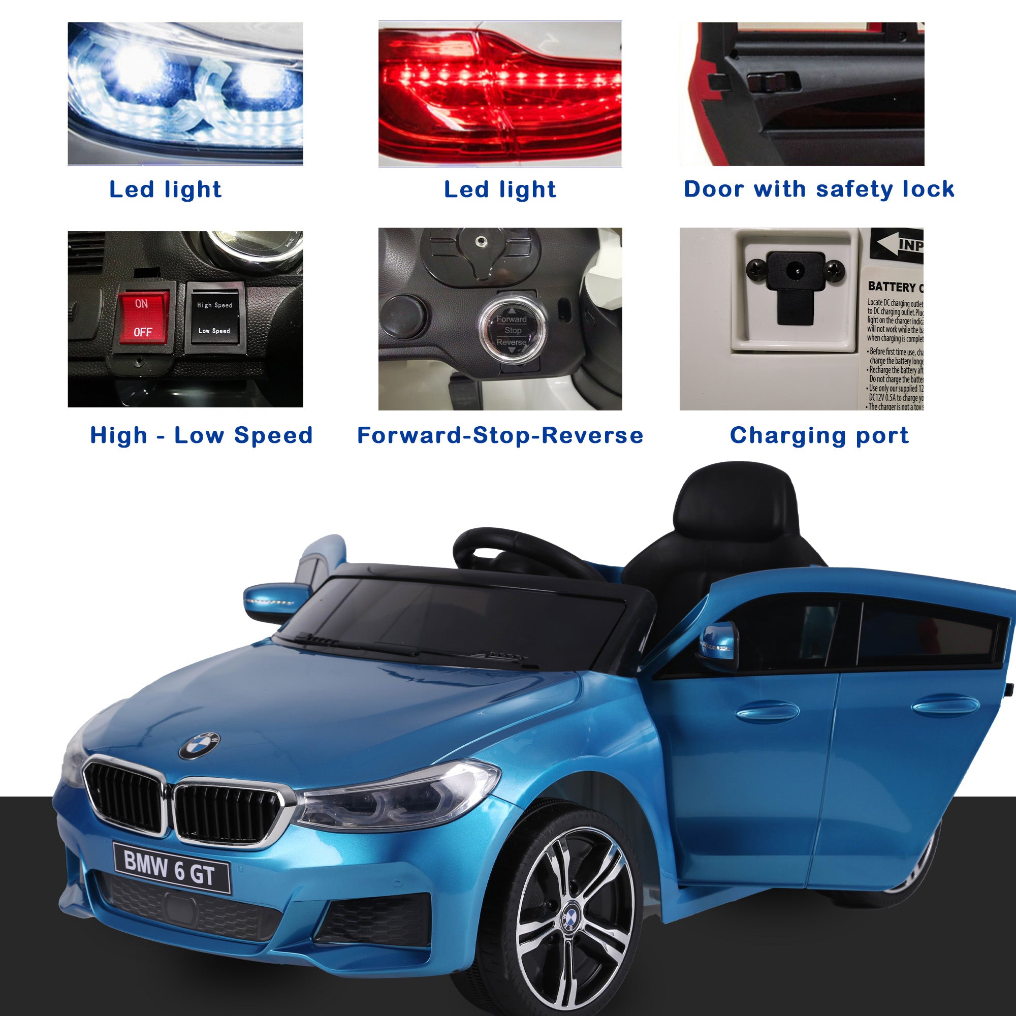 Kidsera BMW GT-6 12V Kids Ride On Car