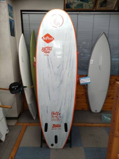 中古】JUSTICE surfboard x SOFTECH model(6'6×22 1/4×3) NO.T423