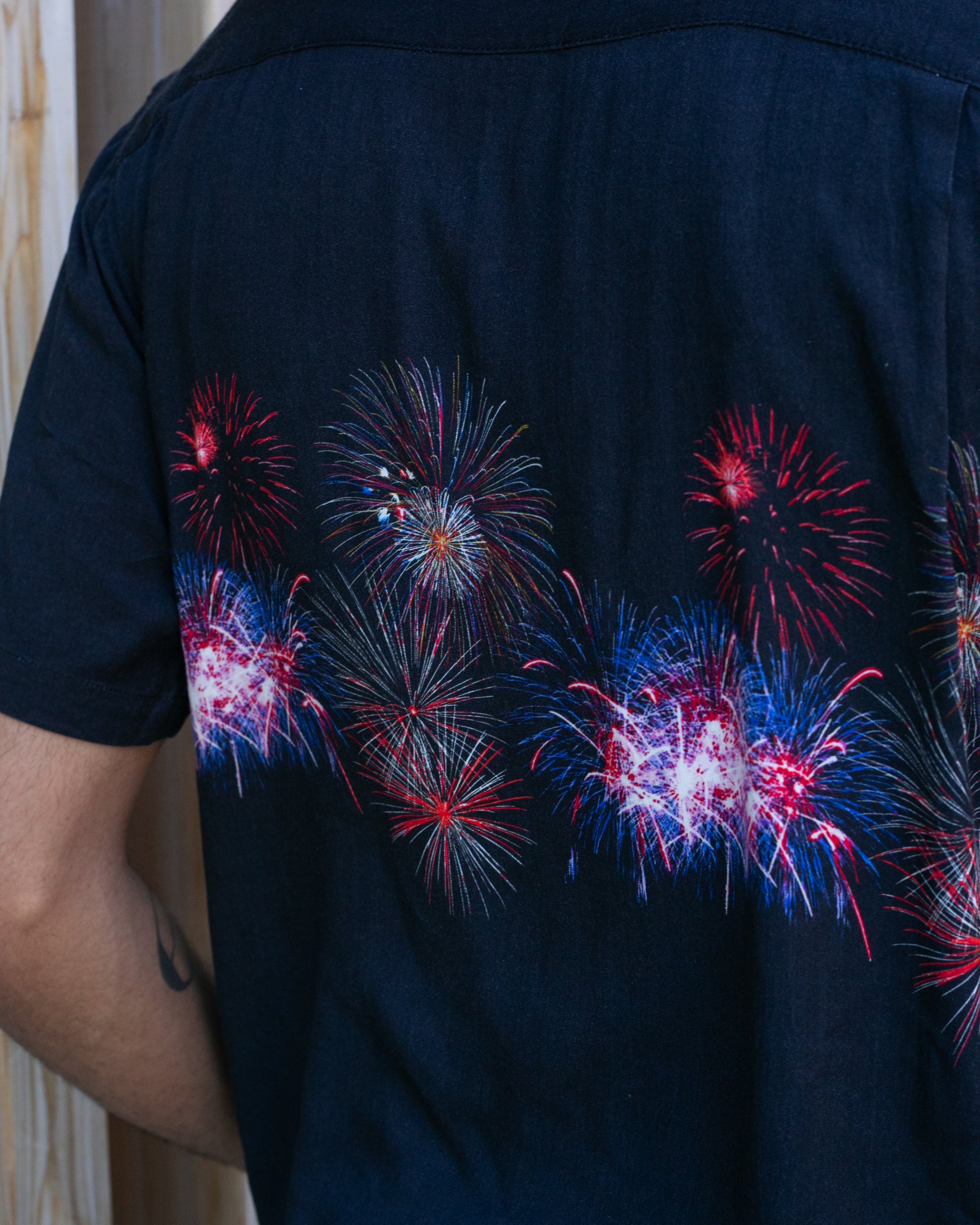 Japanese Repro, Short Sleeve Aloha Shirt, Houston Brand, Black