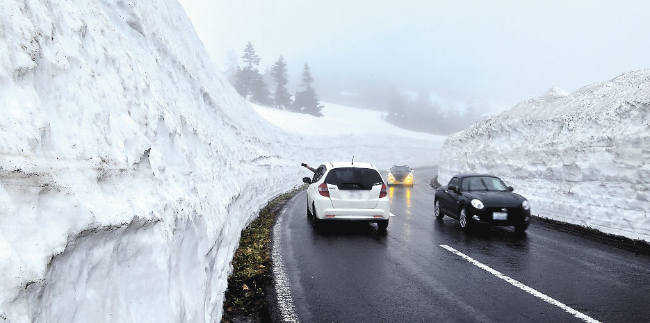 動画】群馬と長野結ぶ志賀草津高原ルートに「春」 開通した雪の回廊