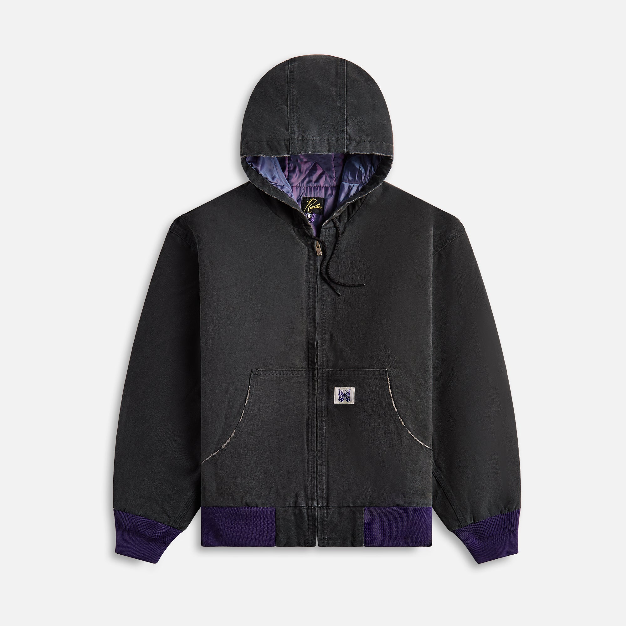 Needles Zipped Work Hoodie 11oz Cotton Oxford - Black – Kith