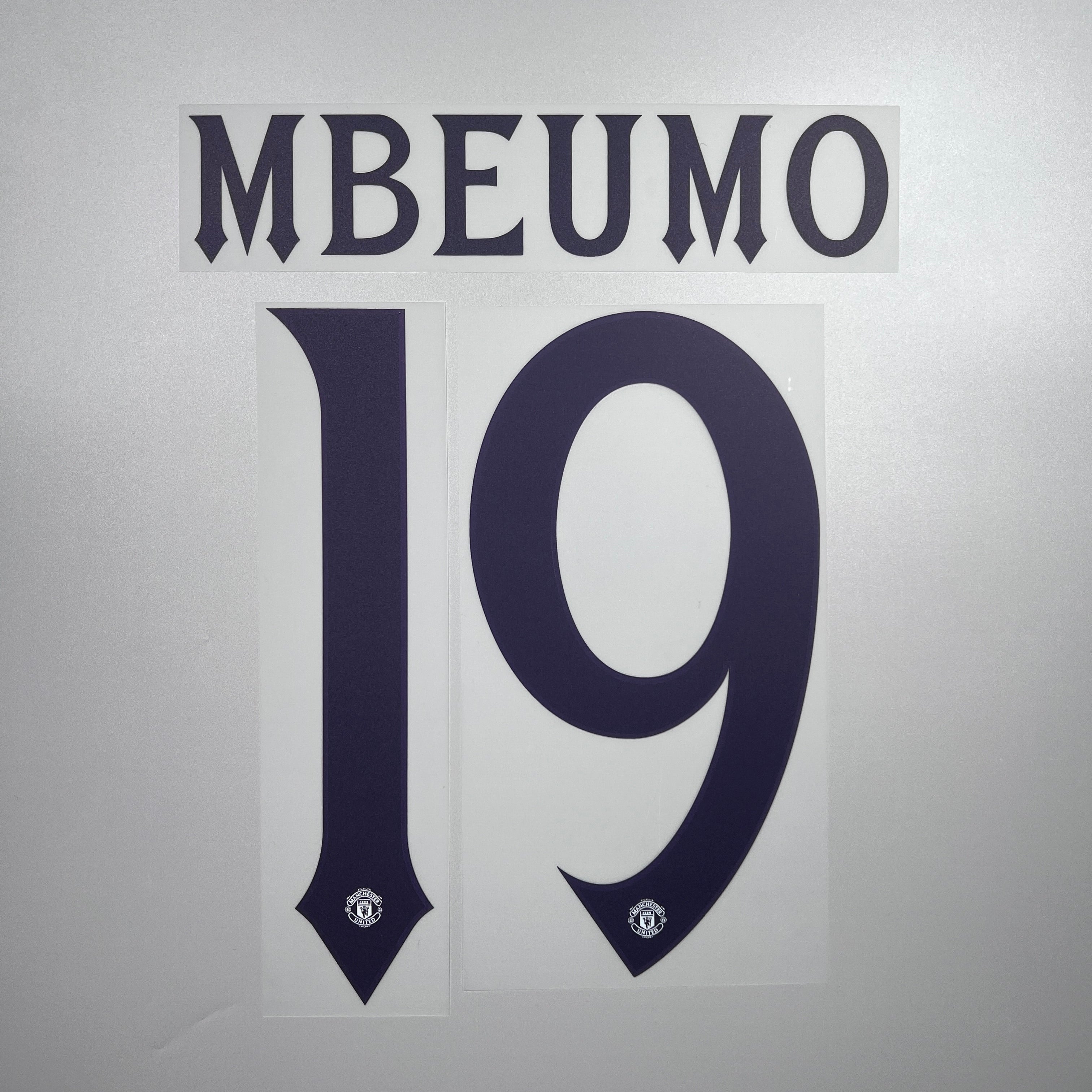 Official #19 Mbeumo 25/26 Manchester United Away Name & Number set