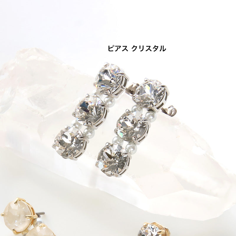 レシピNo.KR0991 貴和クリスタルのビジューレーンイヤーアクセサリー2