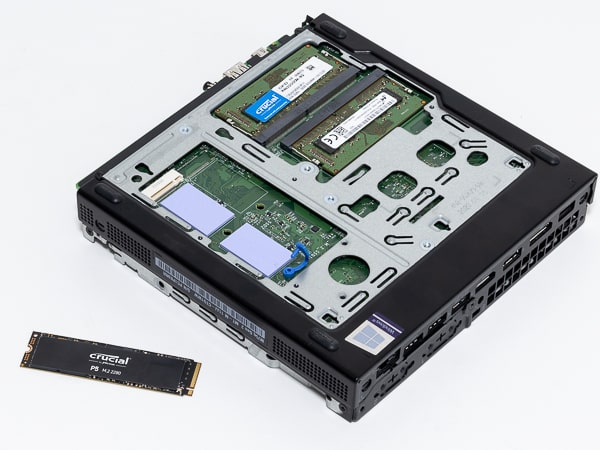 ThinkCentre M75q-2 TinyのSSDをハイエンドなNVMe SSD「Crucial P5」に
