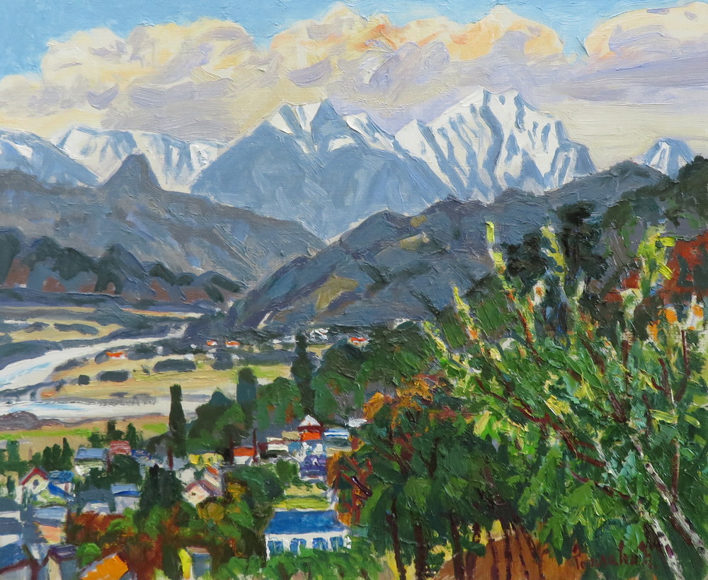 中村善策 『北アルプス新雪』 [古美術こもれび] 骨董,掛軸,絵画の買取