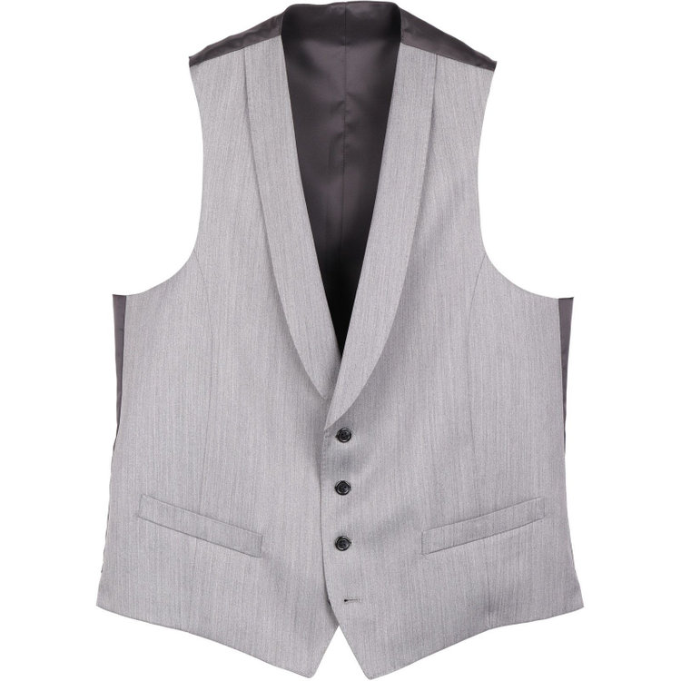 JOHN PEARSE Black】【年間】ショールカラージレ(ベスト)/グレー