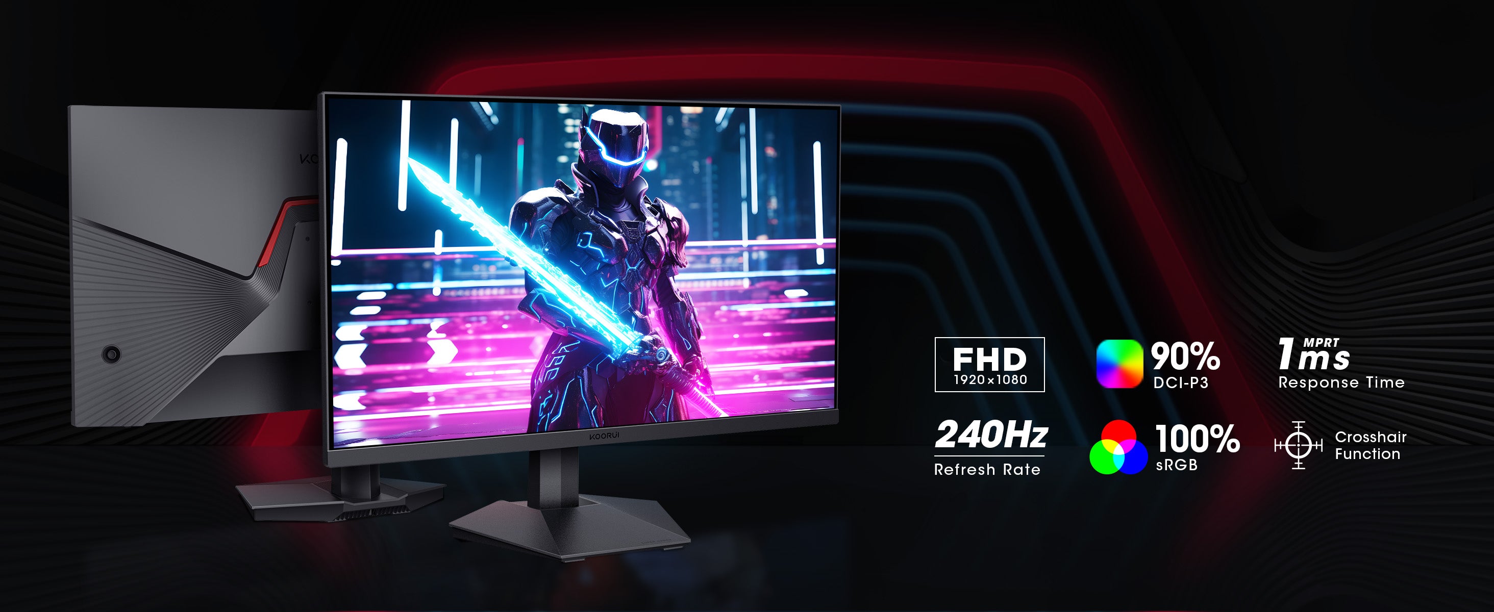 Koorui 27 Inch FHD 240Hz VA Gaming Monitor with 90% DCI-P3 – KOORUI US