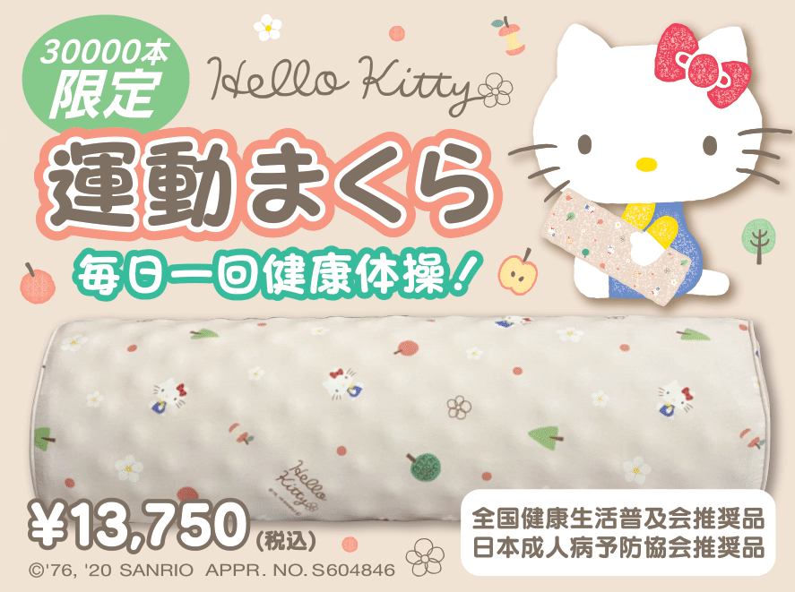 zenkenkai × サンリオコラボ商品「ハローキティ運動まくら」 - カイロ