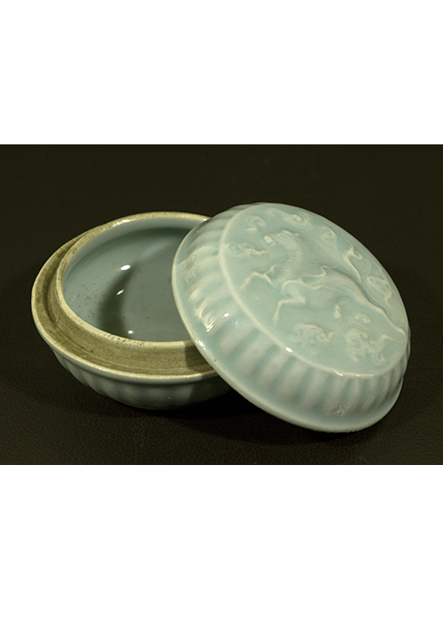 初代 諏訪蘇山 青瓷香合 | 古美術瀬戸