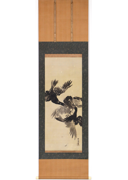 竹内栖鳳 雪中乱鴉図 | 古美術瀬戸