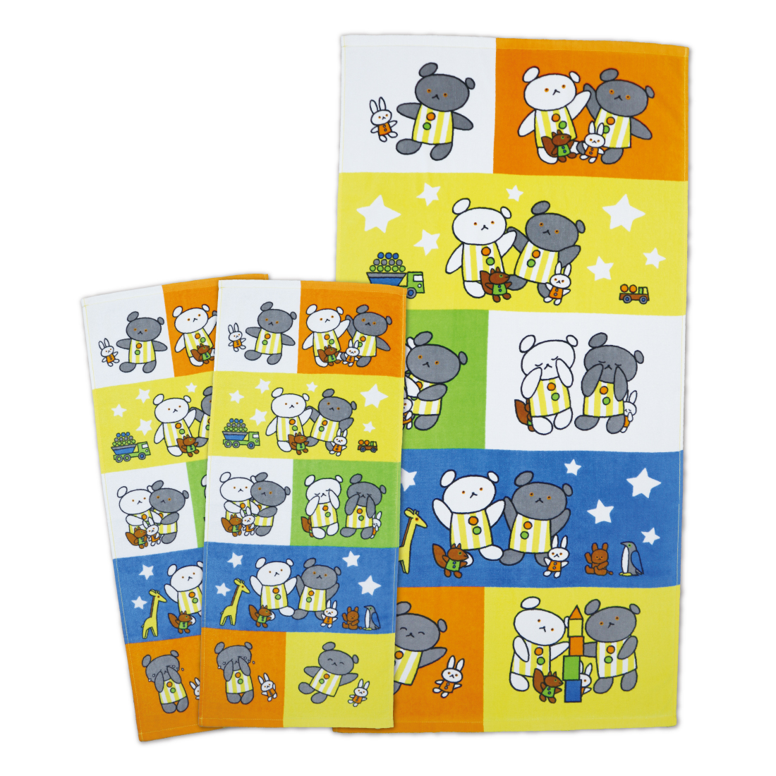 こぐまちゃん バス・フェイスタオルセット ボール | こぐま社