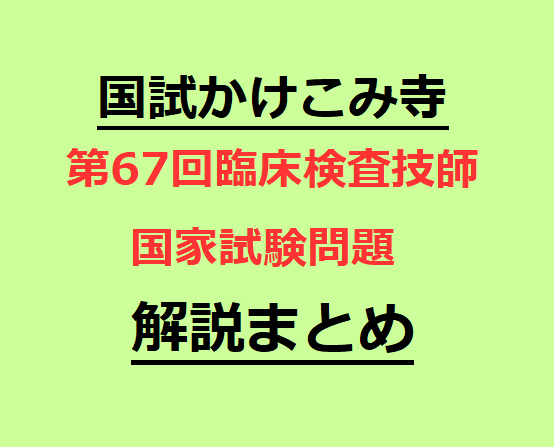 第67回 臨床検査技師国家試験】問題解説まとめリンク | 国試かけこみ寺