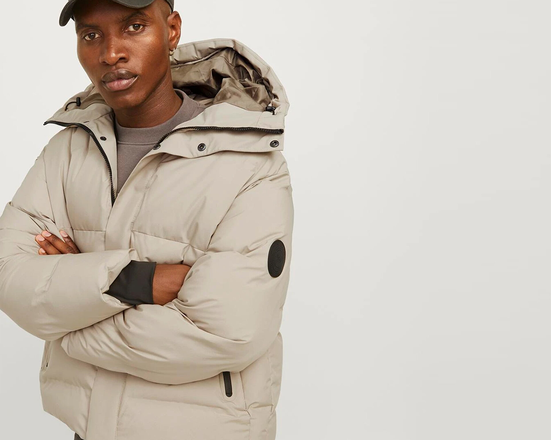 Jack Jones Erkek Jcolpha Puffer Sn Krem 12261971-CROCKERY