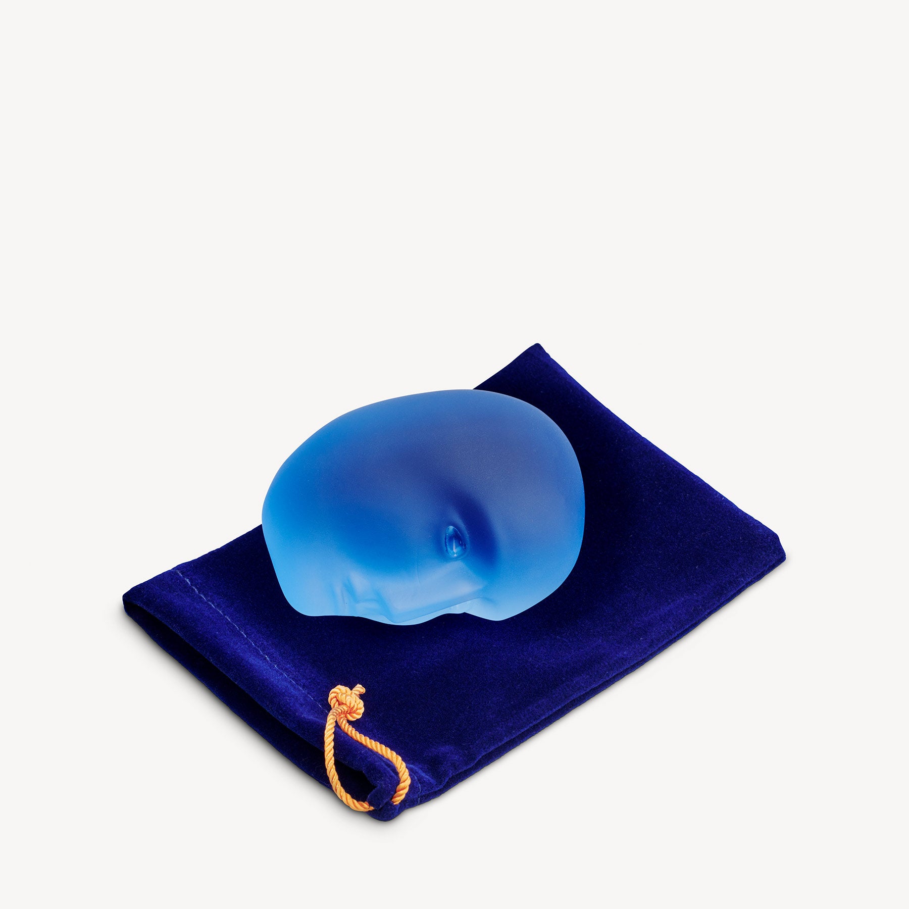 Kosta Boda Brains Karolina Blue Crystal Glass Art Decor