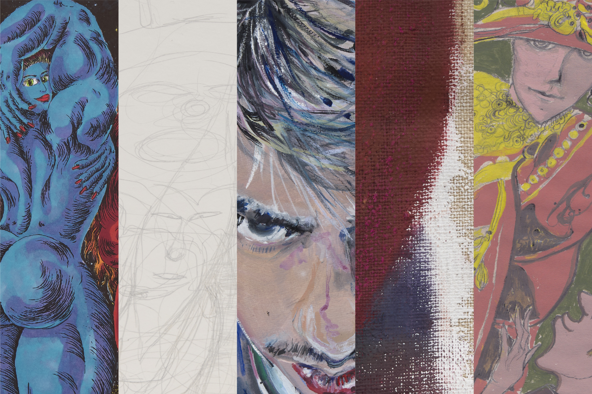 drawings: 5 artists – KOSAKU KANECHIKA