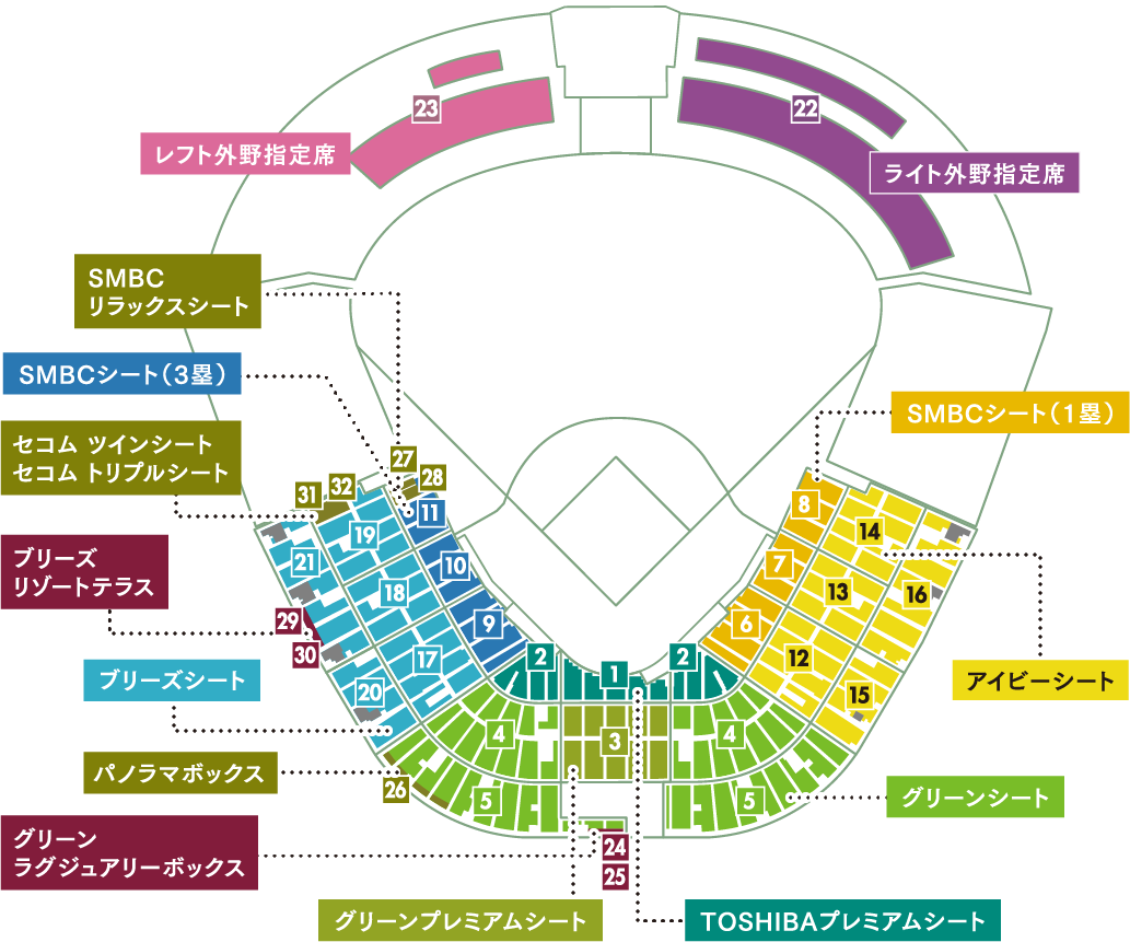 シート一覧｜HANSHIN KOSHIEN STADIUM SEASON SEAT 2026｜阪神