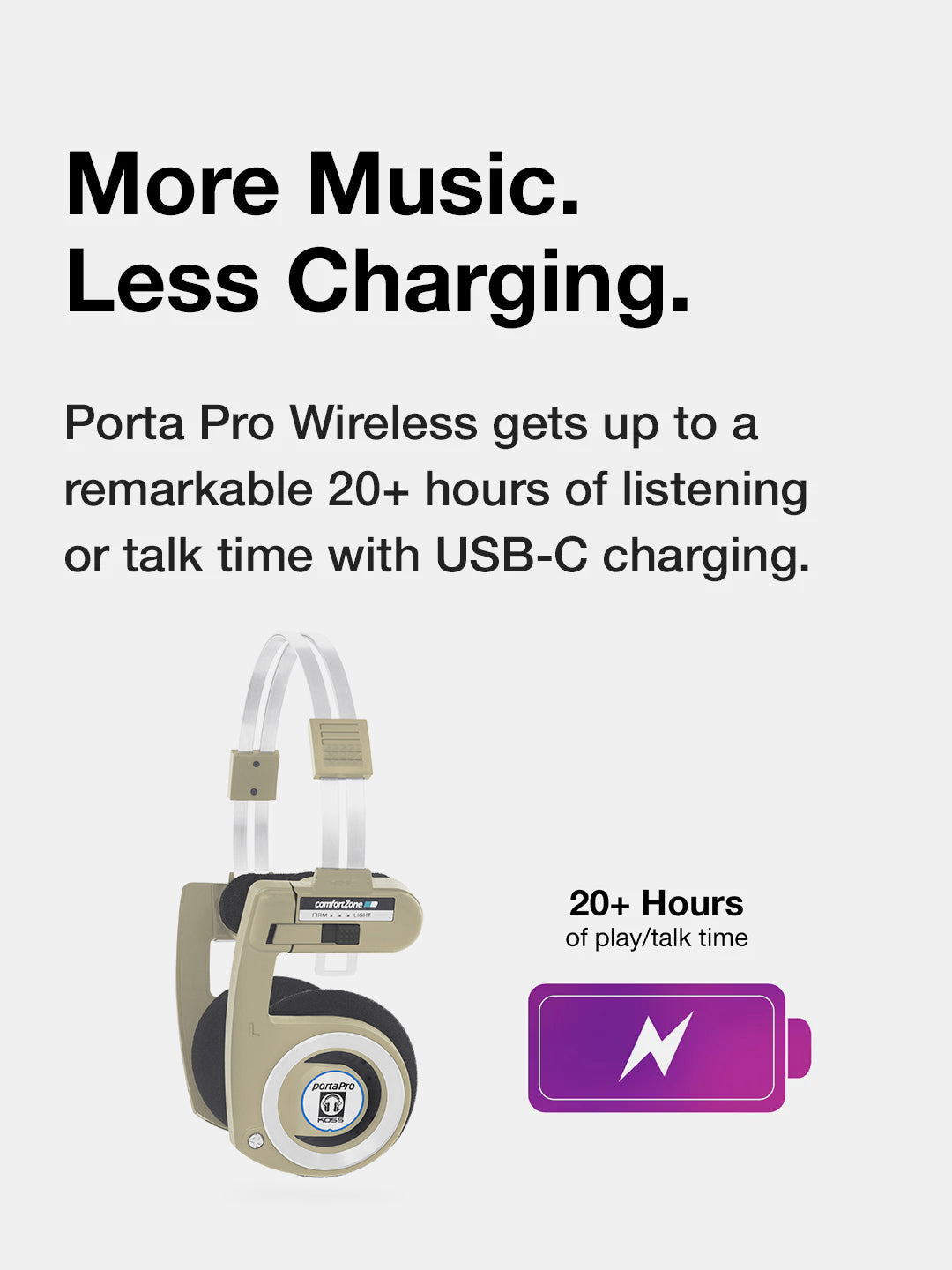 Porta Pro® Wireless Rhythm Beige Headphones - Koss Stereophones