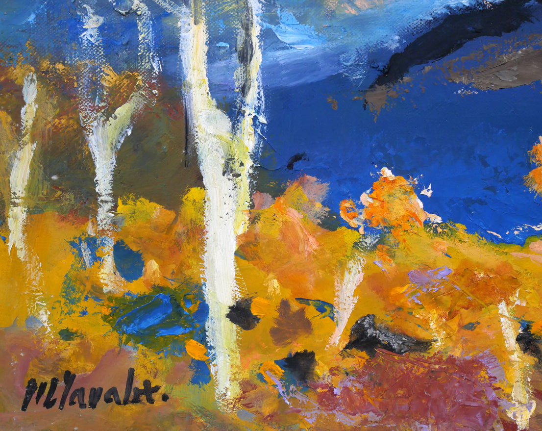 田辺三重松「裏大雪初夏」油絵・F6号 絵画買取・販売の小竹美術