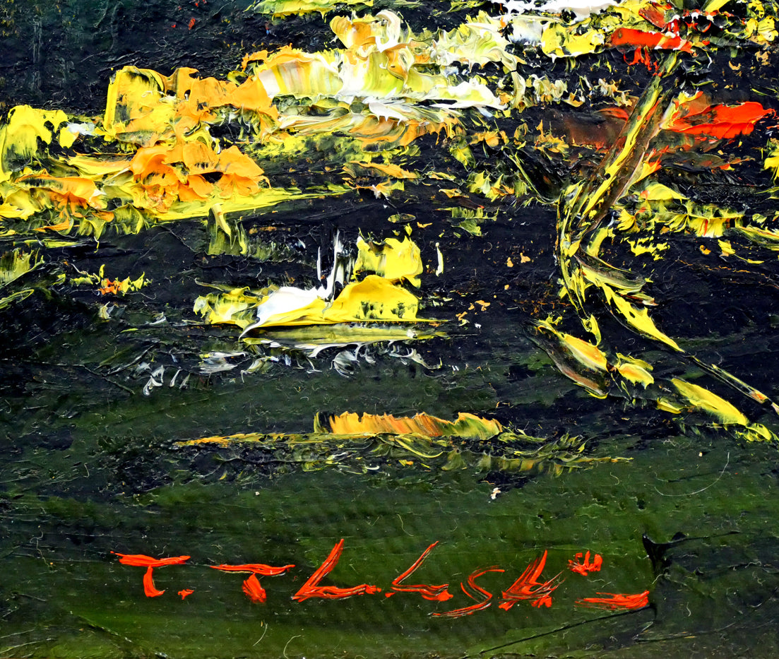 高橋哲夫「函館夜景」油絵・F4号 絵画買取・販売の小竹美術