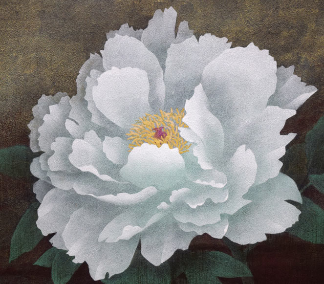 高橋天山（旧雅号：秀年）「富貴花（牡丹）」日本画・10号 絵画買取