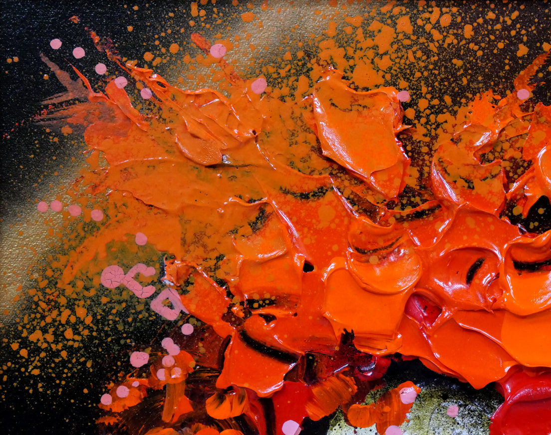 立川広己「紅花」油絵・SM 絵画買取・販売の小竹美術