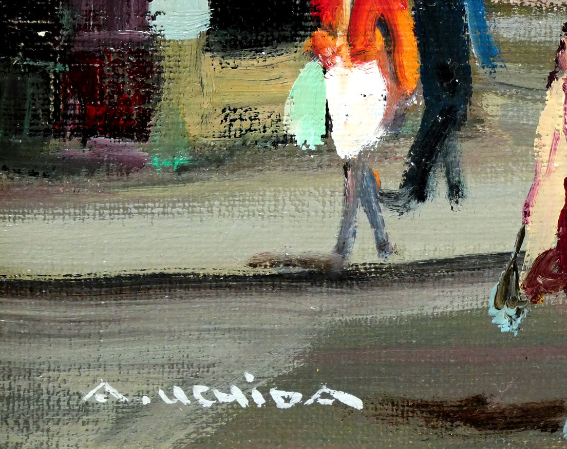 内田晃「パリー風景」油絵・F4号 絵画買取・販売の小竹美術