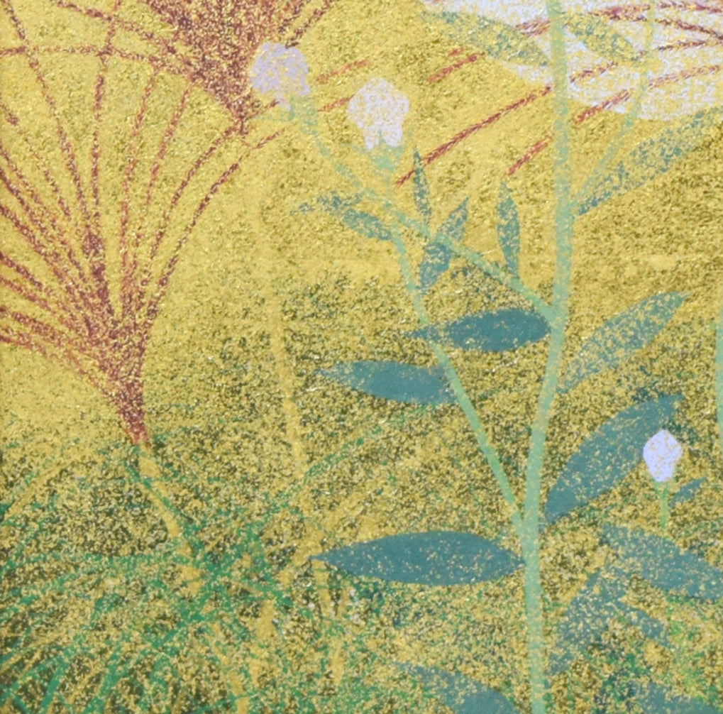 日本画琳派渡辺章雄 作千羽鶴