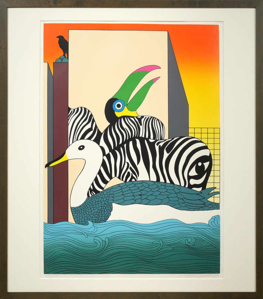 山下清「スイスの町」リトグラフ 絵画買取・販売の小竹美術