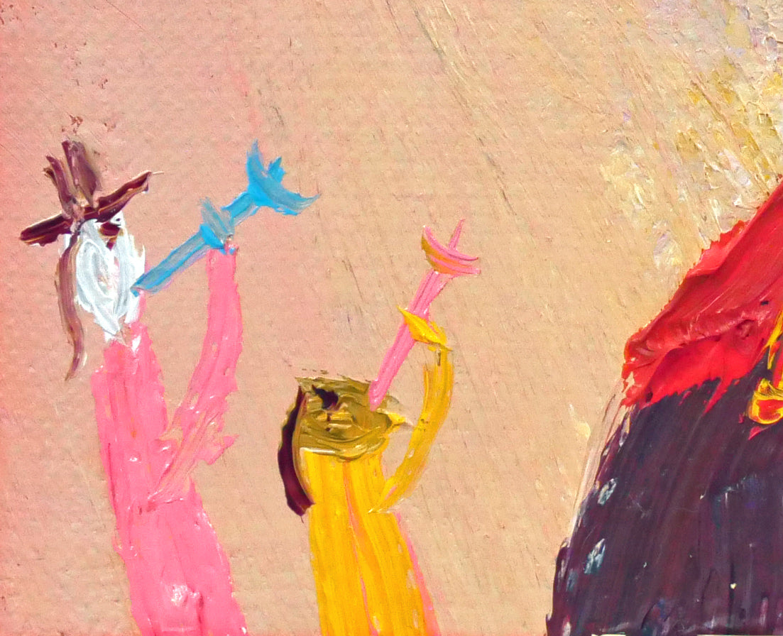 塙賢三「サーカス」油絵・SM 絵画買取・販売の小竹美術