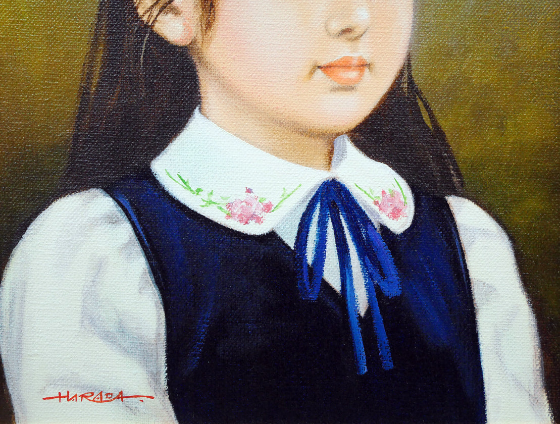 原田優「早春」油絵・F4号 絵画買取・販売の小竹美術