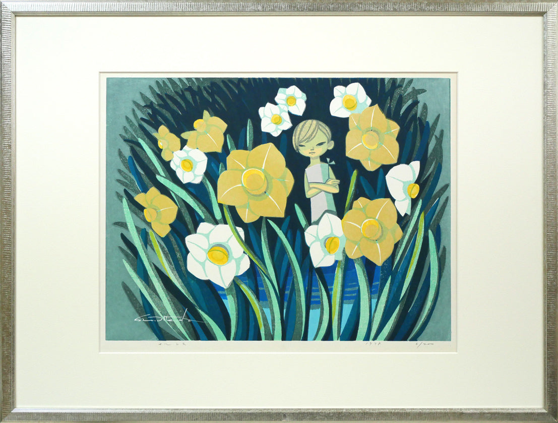 池田修三「とりかご（カナリヤ）」木版画 絵画買取・販売の小竹美術