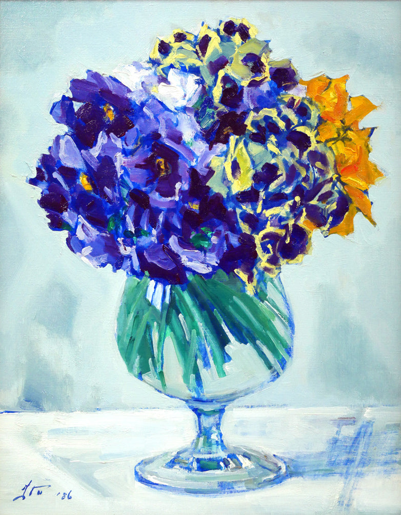 絵画 油絵 油彩画 「ストック」F12 菊地正則 美品 額付き 装飾品 送料