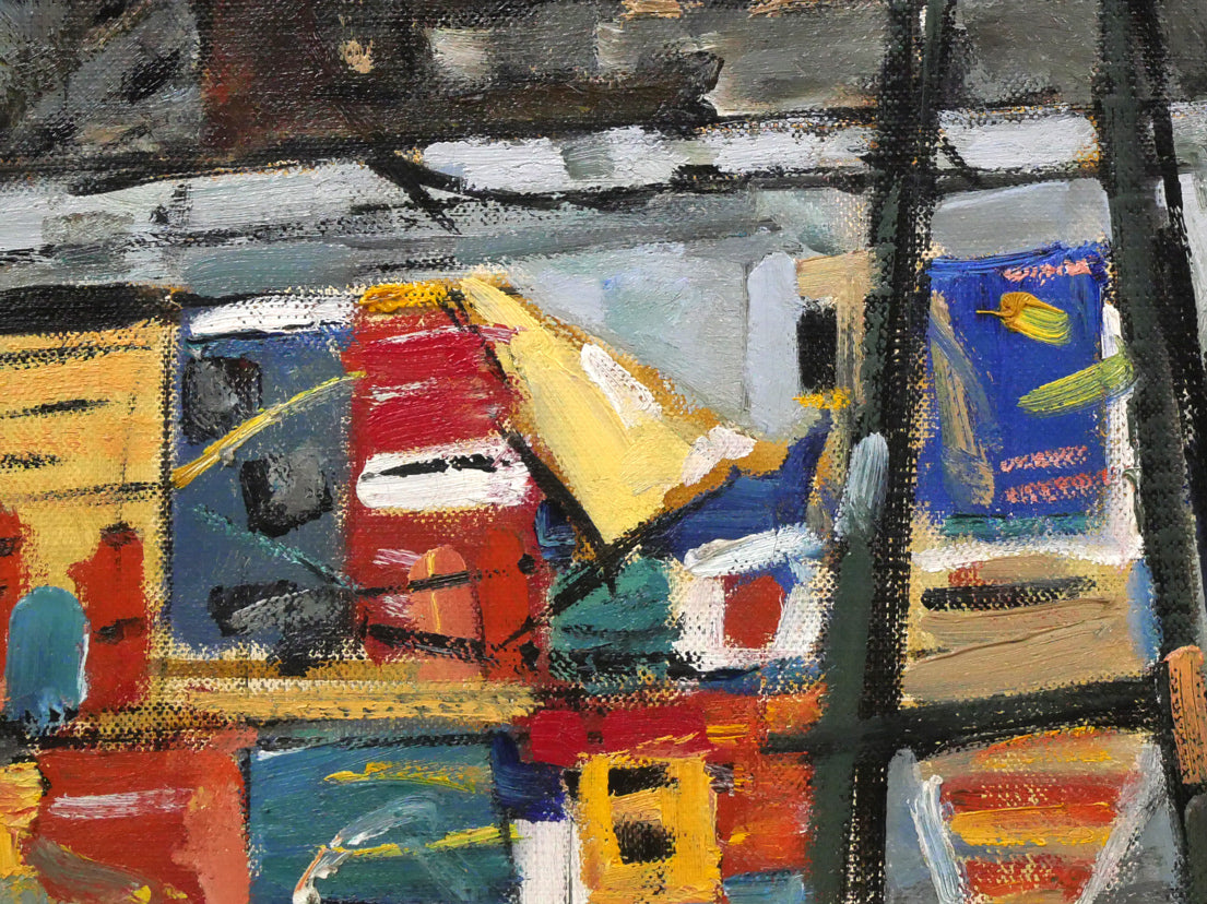 伊藤正「パリの家」油絵・F10号 絵画買取・販売の小竹美術