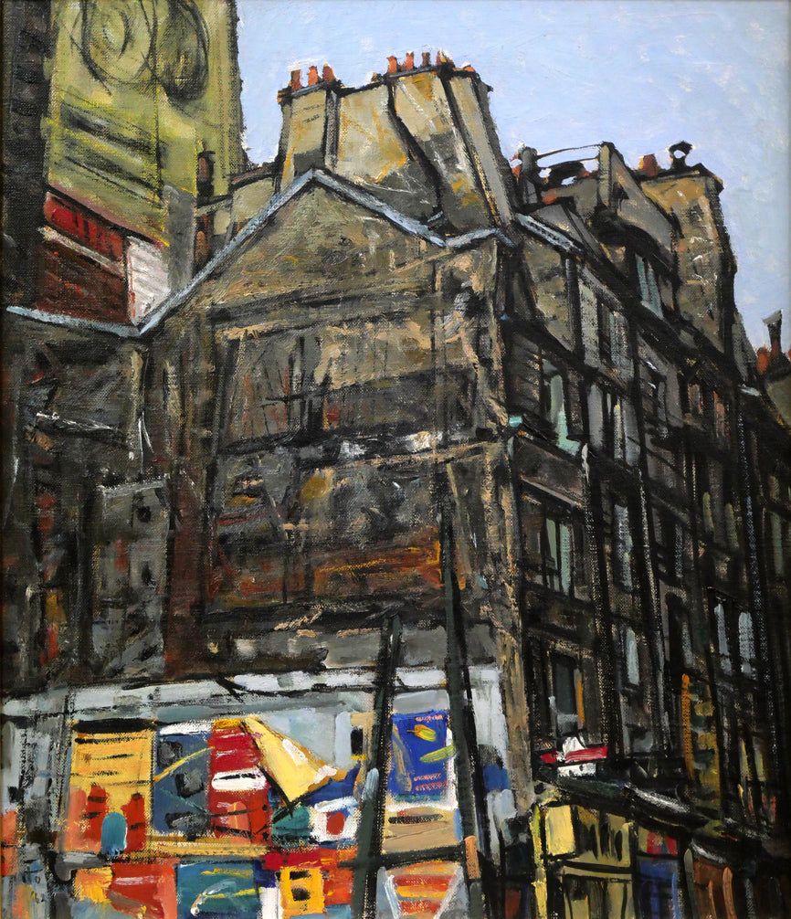 伊藤正「パリの家」油絵・F10号 絵画買取・販売の小竹美術